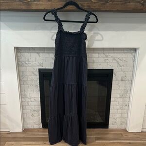 American Eagle Outfitters navy blue tiered Sleeveless Maxi Sundress